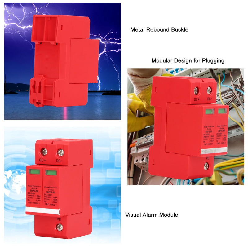 Surge Protective Device 80KA 1000V Voltage Protection Arrester Protector for