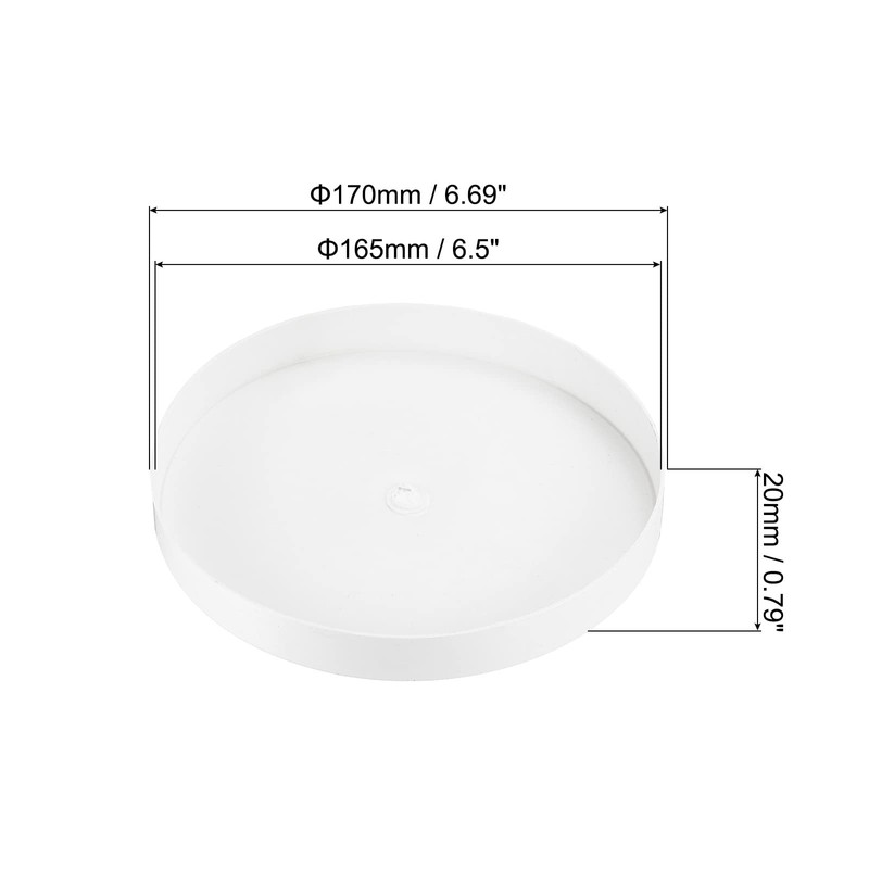PATIKIL 6.5"/165mm PVC Pipe End Cap Fitting, 2 Pack Furniture