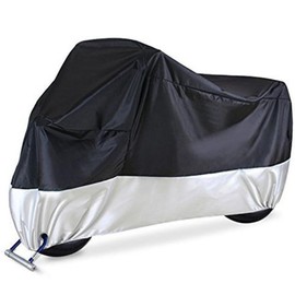 Motorcycle Cover, Waterproof Motorcycle Cover, 190T Thick, Waterproof, UV Protection, Anti-Theft, Windproof, Dustproof, Rainproof, Snowproof, Durable, Windproof Belt & Lock Holes, Storage Bag Included