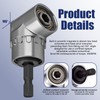 105° Right Angle Drill Attachment, 1/4-inch Hex Shank Right Angled