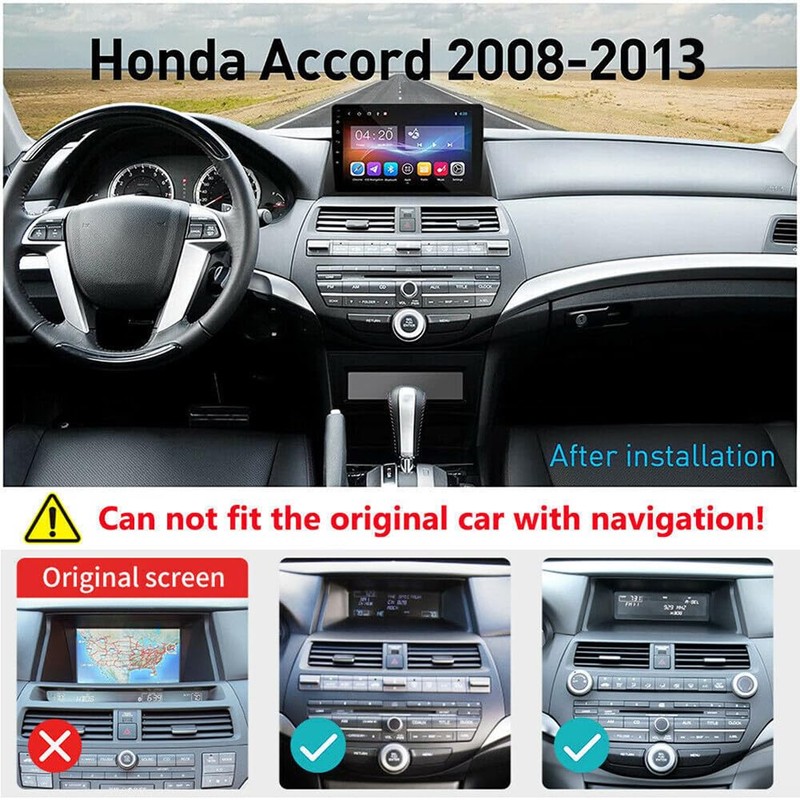 Car Stereo for Honda Accord 8th 2008-2013 with Wireless CarPlay