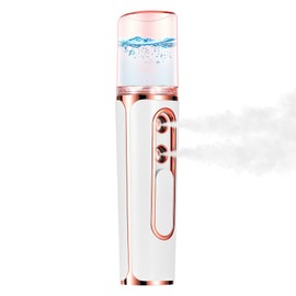annhuabeauty Nano Facial Mister, Double Hole Portable Cool Mist Moisturizing Face Eye Lash Mister, Facial Sprayer for Skin Care, Makeup, Eyelash Extensions [White]