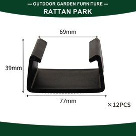 Rattan park 12Pcs Furniture Clips Sofa Patio Wicker for Rattan Chairs,Sofa Clamps Fixed Buckle Rattan Chair Fasteners for Outdoor Garden (Large)