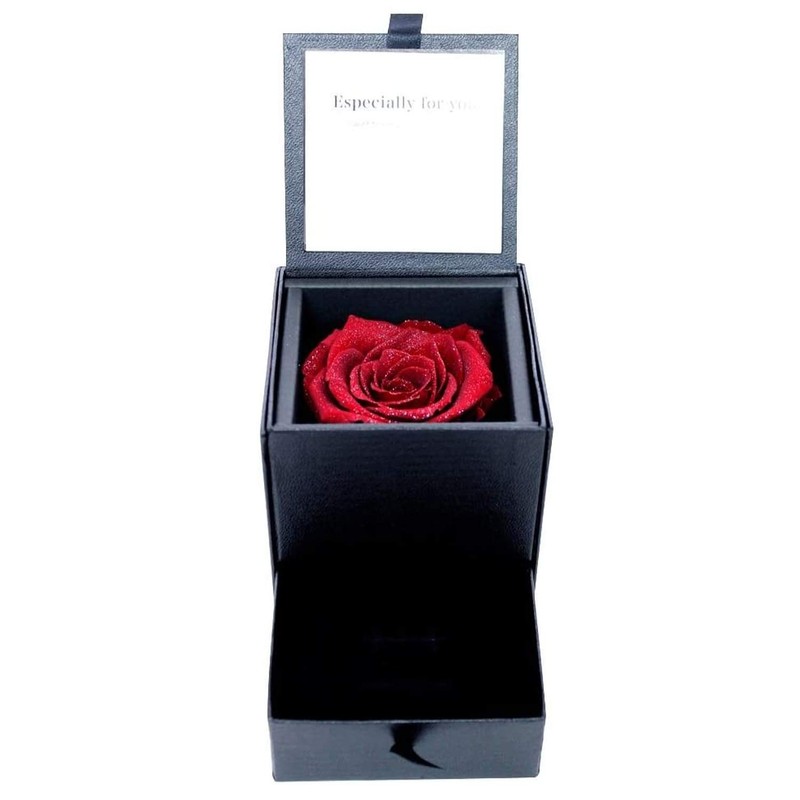 Sears Jewelry Case, Preserved Flowers, Roses, Diamond Rose, Antique Red