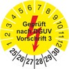 Pack of 50 test badges 30 mm next electrical testing