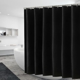 FINEBAT Shower Curtain Liner 72 x 72, Plastic Waterproof 4G Lightweight Shower Liner for Bathroom, with Grommets Holes and 3 Heavy Duty Magnetic Weights