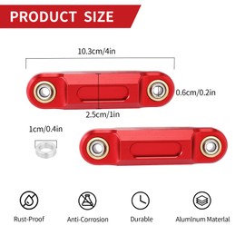 Billet Aluminum Front Sway Bar End Links Heim Joint End Links for Can Am Ryker 600/900 / Rally 2019-2025 & Sport 2022-2025 (Red)