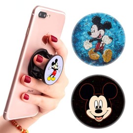 （3 Pack） Multifunction Cell Phone Stand Finger Holder and Grip Blue Watercolor Purple,Foldable Phone Kickstand Mount for Smartphones and Tablets,Gift for Child