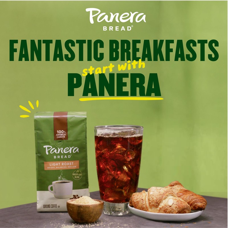 Panera Light Roast, Ground Coffee, 100 percent Arabica Coffee, Bagged