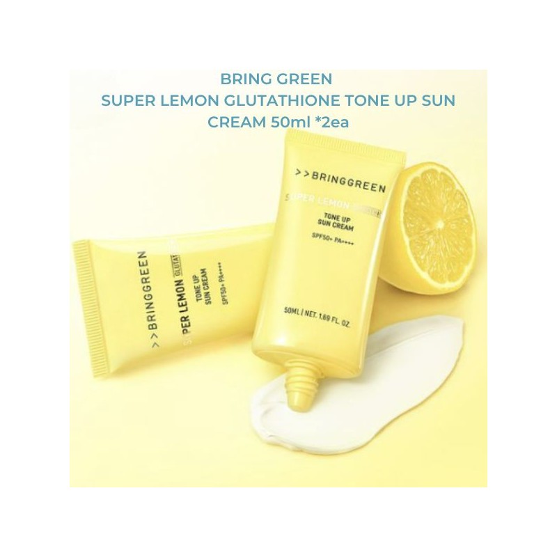 BRING GREEN Super Lemon Glutathione Tone Up Suncream 50ml*2ea