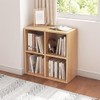 NELYE 4 Cube Organizer Bookcase - Fabric Storage Bins Container,