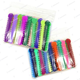 2080 Assorted Dental Ligature Elastic Rubber Ties Orthodontic Bands for Braces Brackets (2 Bags of 1040)