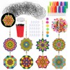 Nlicrst 32 Sets Mandala Suncatchers Ornaments Decorations DIY Window Paint