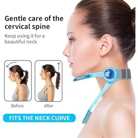 Soporte para Cuello, Collar Cervical con Soporte Blando Ajustable de 360°, Collar Cervical para Corrección de Postura de Cabeza Adelantada y Soporte d
