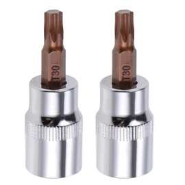 2PCS Juttzzei Torx Bit Socket, 3/8" Drive x T30 Torx Bits Socket, Premium S2 Alloy Steel 3/8 Allen Key Socket T30, T30 Torx Bit 3/8" Drive with 48mm Length for Ratchet Wrench, Slide Bar, Extension Rod