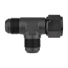 EVIL ENERGY 12AN Male Tee Fitting to AN12 Female Swivel on Run Aluminum Black