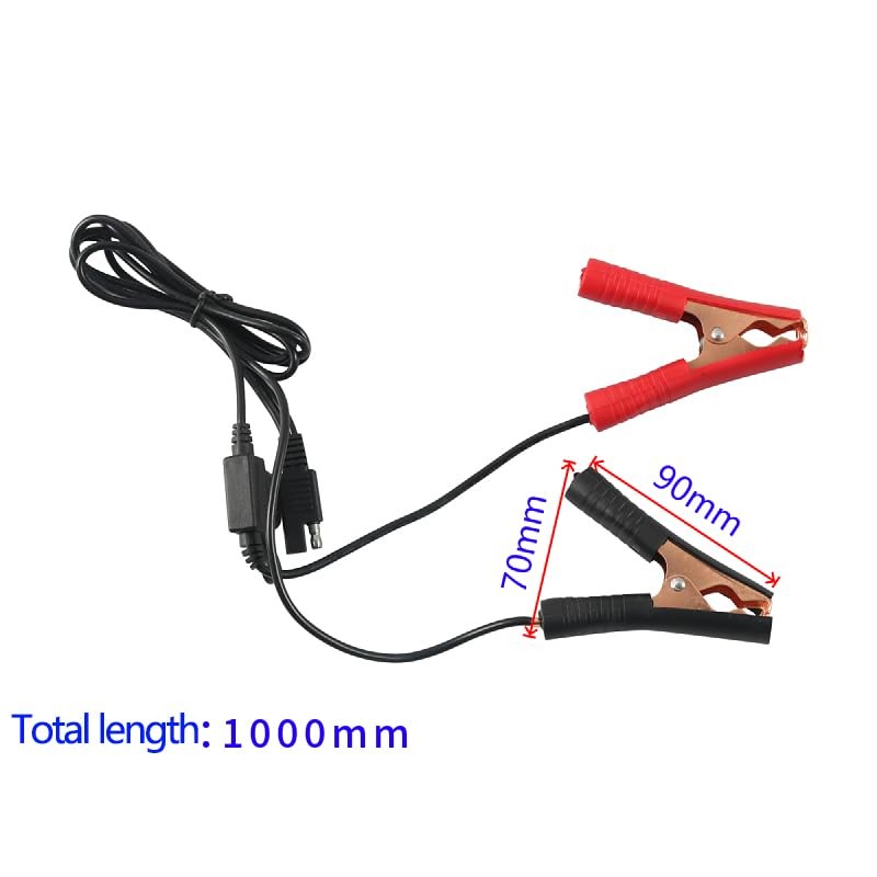 Edinstry 14AWG SAE to Alligator Clip Battery Charger Extension Cable