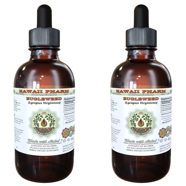 Hawaii Pharm Bugleweed Alcohol-Free Liquid Extract, Organic Bugleweed (Lycopus Virginicus)