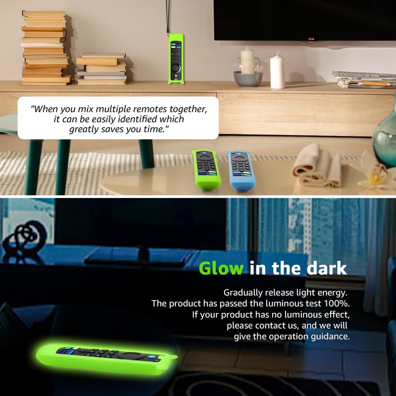 Silicone Cat Ear Remote Control Cover (2PACK) - Glow in