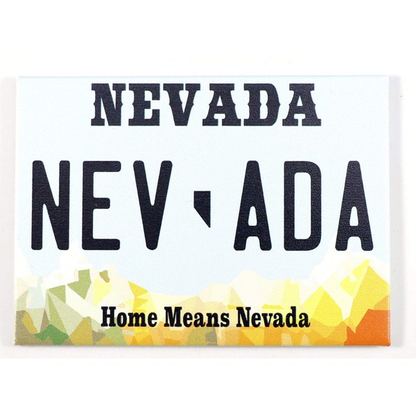 Nevada License Plate Fridge Collector's Souvenir Magnet 2.5" X 3.5"