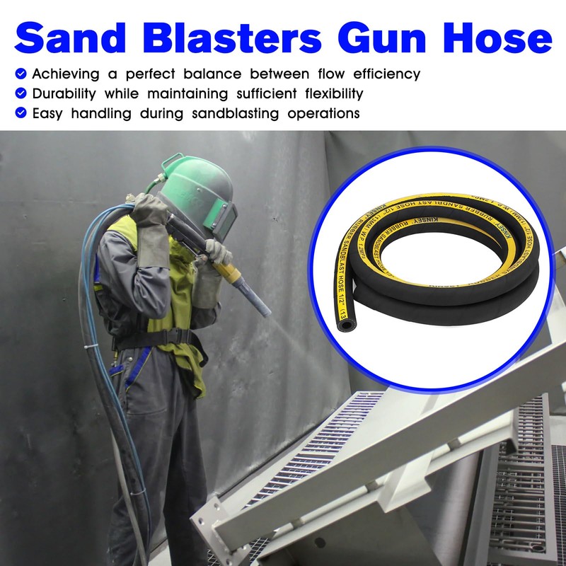 Sandblast Hose 1/2" ID, 1" OD, 10 Ft Long Heavy