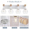Farmhouse Vanity Light for Bathroom, 4-Light White Wood Bathroom Vanity
