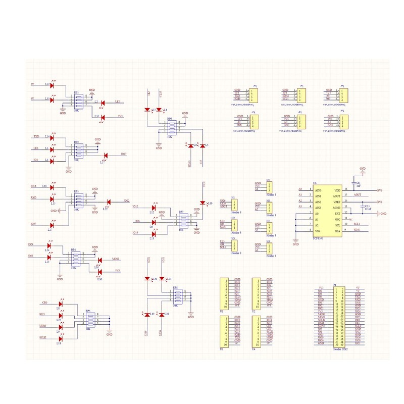 Sensor Expansion Board for 4B 3B CM4 PCF8591 LED GPIO