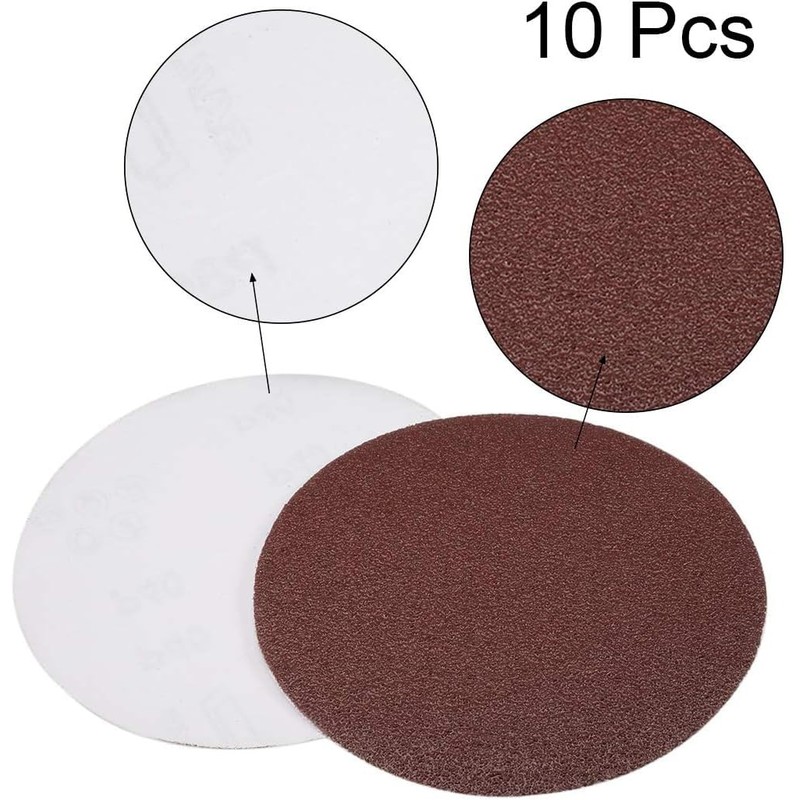 Boxonly 6-Inch PSA Sanding Disc Adhesive-Backed Sanding Sheets Aluminum Oxide