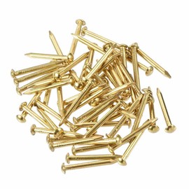 Small Tiny Nails 200PCS for Wooden DIY String Art Pictures Boxes Household Accessories (Gold 16mm, 0.6inch)