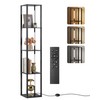 GOEBLESON 64.2" Display Shelf with Light, Modern Corner Floor Lampe