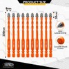 BGTEC Serrated Carbide Masonry Drill Bit Set - 10PCS 1/4"