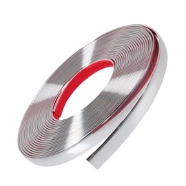Moldura cromada para automóvil, borde chapado en cromo de 1/2 pulgadas de ancho, tira cromada de carrocería de coche, tira de moldura universal para d