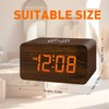 Wooden Digital Alarm Clocks with wireless charging for Bedrooms LED