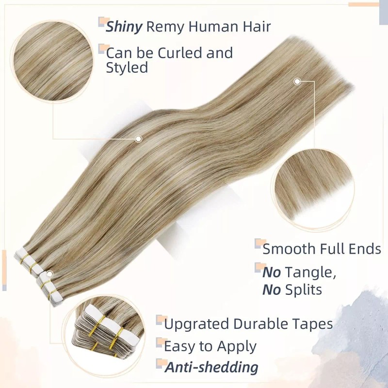 Runature Extensiones De Cabello 100% Naturales 18in 50gramos Rubio Co