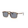 Persol PO3246S Rectangular Sunglasses, Madreterra/Light Blue, 53 mm