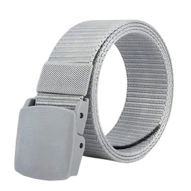 Schicksal.Men's Belt, Lightweight, Color Belt, Lightweight, Nylon Belt, Large Size, Stepless Adjustment, Men's, Gentleman's, Business, gray