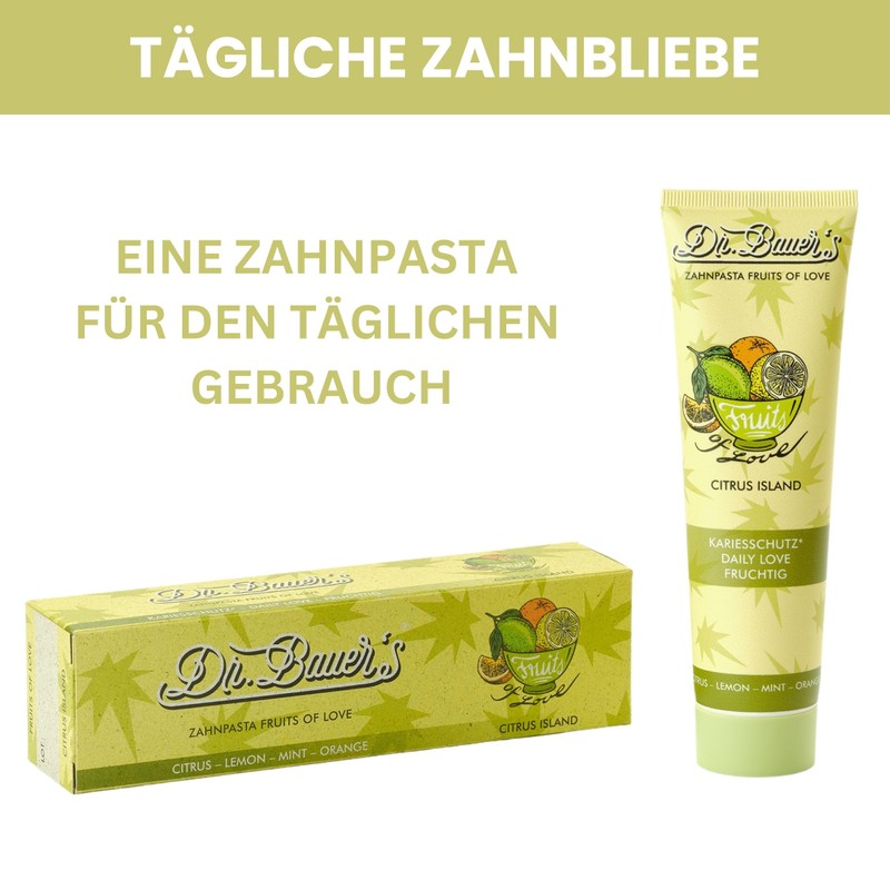 Dr. Bauer's Fruits of Love Citrus Island Toothpaste, Toothpaste in