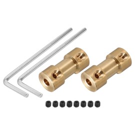 QUARKZMAN Shaft Coupling Connector with Bore of 3 mm - 3 mm Length 20 mm Diameter 9 mm 2 Pieces Shaft Couplings M3 Brass Shafts Rigid Coupling for Car Engine Accessories 3D Printer DIY Robot Copper