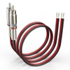 Pixelman (14AWG 2.5ft Red/Black) RCA to Speaker Wire,Speaker Bare Cable