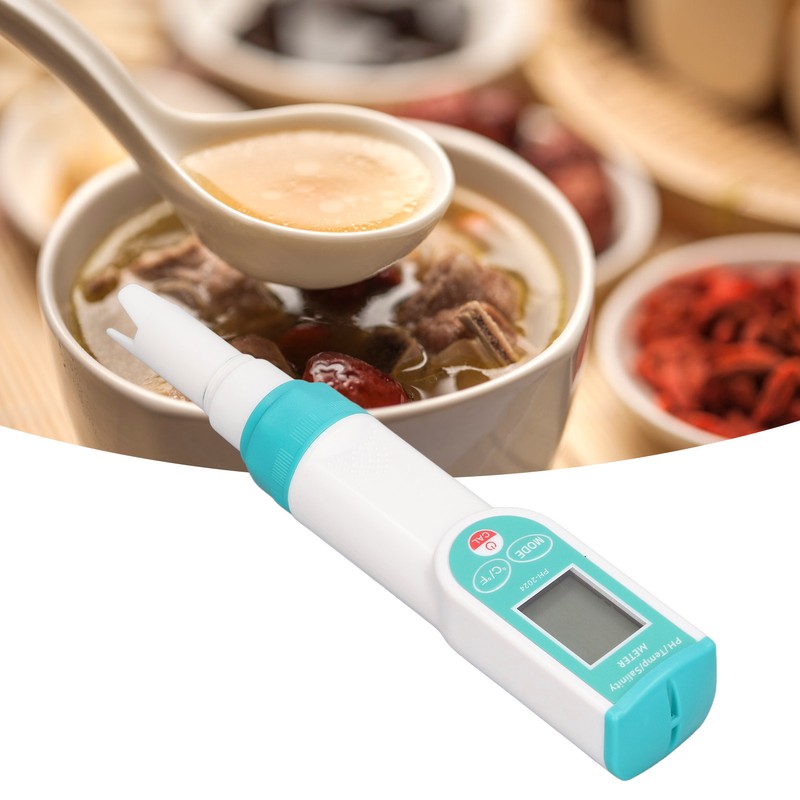 PH Salinity Temperature Tester High Accuracy IP65 Waterproof Portable Digital