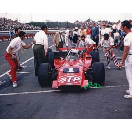 Unbranded 6-70 Mario Andretti #1 pit STP Longhorn Racing Photo 8X10 Print