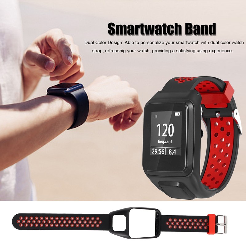 Smartwatch Band Silicone Wrist Watch Strap Dual Color with Pin