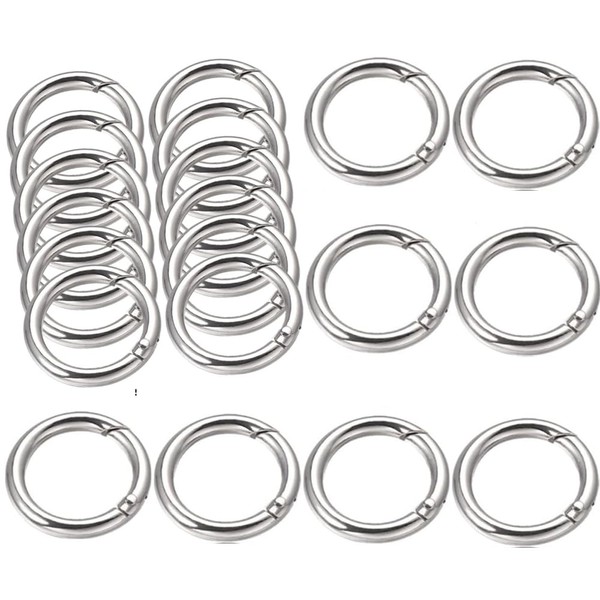 Spring O Rings, Granmagazz 20Pcs Spring O Ring Zinc Alloy