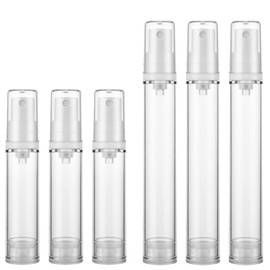 BinXiaoQin Airless Pump Dispenser (10 ml/15 ml), Cream Dispenser for Filling, Travel Set, Liquids, Empty Pump Bottle, Dispenser Bottle, Pump, Airless Pump Bottles, Small Cosmetic Bottles, Vacuum