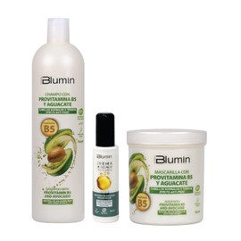 Blumin Anti-Frizz Effect Kit with Avocado and Provitamin B5 - Shampoo 1000ml + Mask 700ml + Styling Cream 100ml
