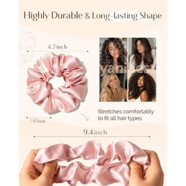 YANIBEST Yanibest - 8 coleteros de satén - Coleteros de seda, coleteros de satén suaves que no dañan el cabello, accesorios para el cabello para mujer