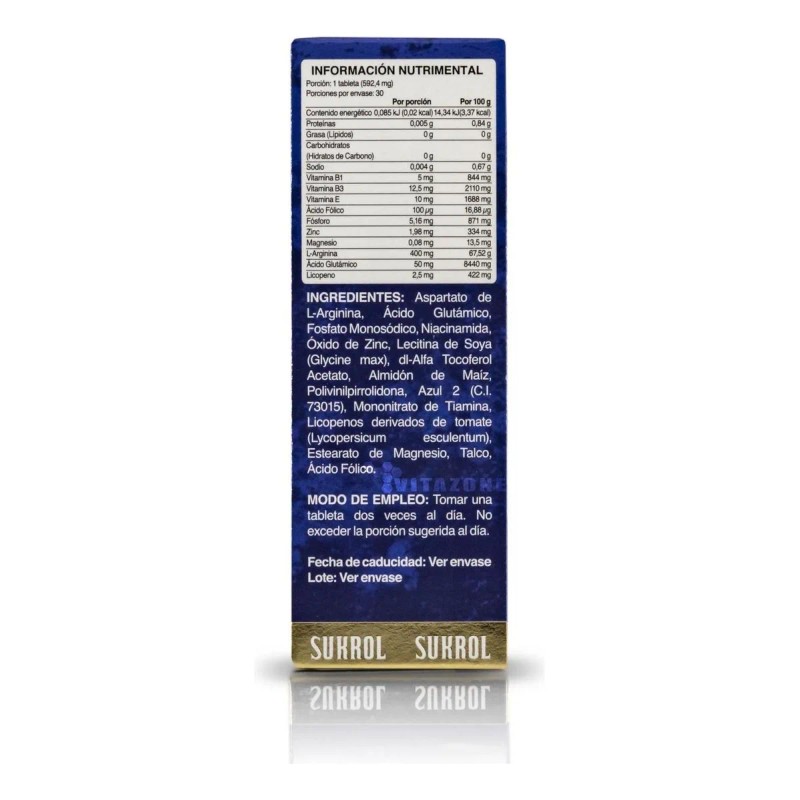 Sukrol Hombre Licopeno Aminoac. Vitaminas Minerales 30 Tab