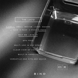 BINO | Plastic Storage Bins, X-Small - 30 Pack | THE LUCID COLLECTION | Multi-Use Organizer Bins | Built-In Handles | BPA-Free | Pantry Organization | Home Organization | Fridge Organizer | Freezer Or