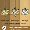 JLOWCO Gold Moravian Star Hanging Light with 16.5ft Plug-in Cord,Farmhouse