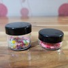 Black Cap Cosmetic Empty Cream Jar 10g Container Sample 50ea